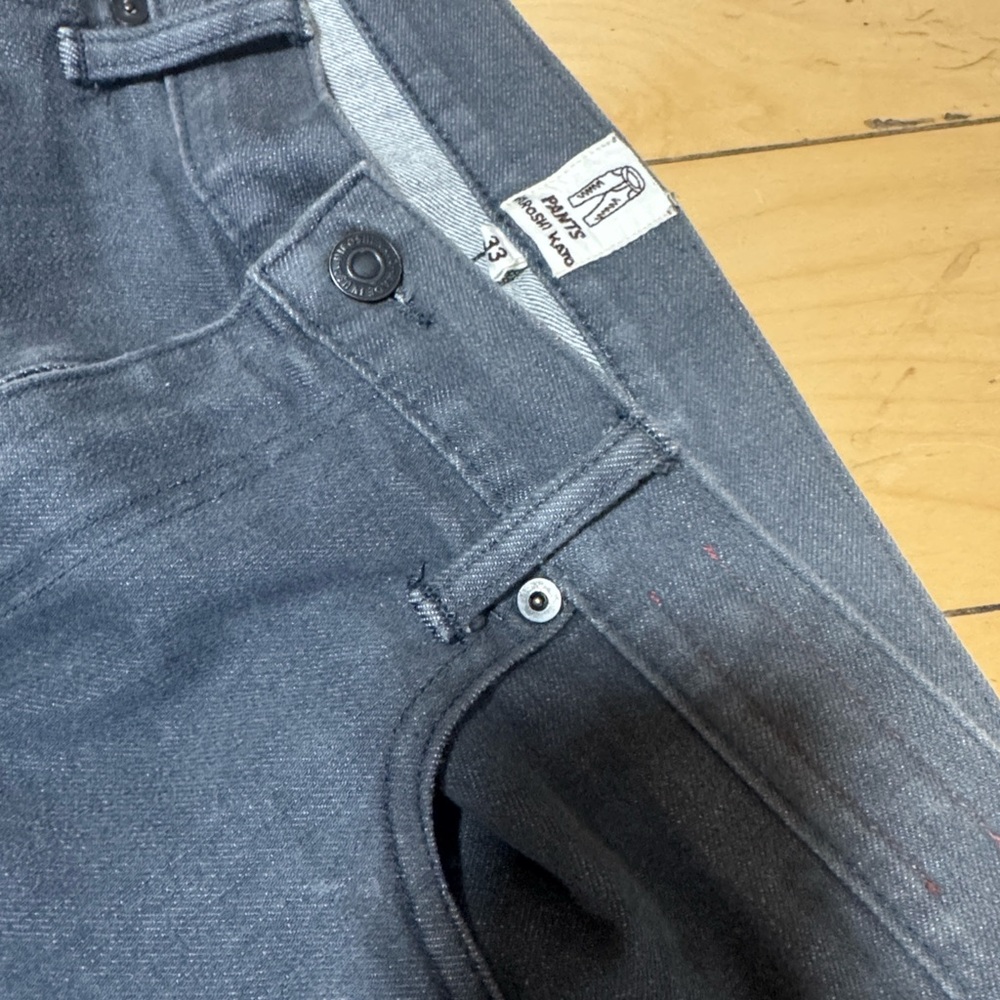 Hiroshi Kato Pen Slim selvedge jeans grey raw 33 - Picture 10 of 12